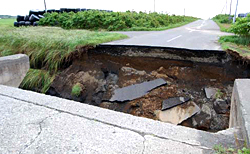 北里地区・道路、河川被害3の写真